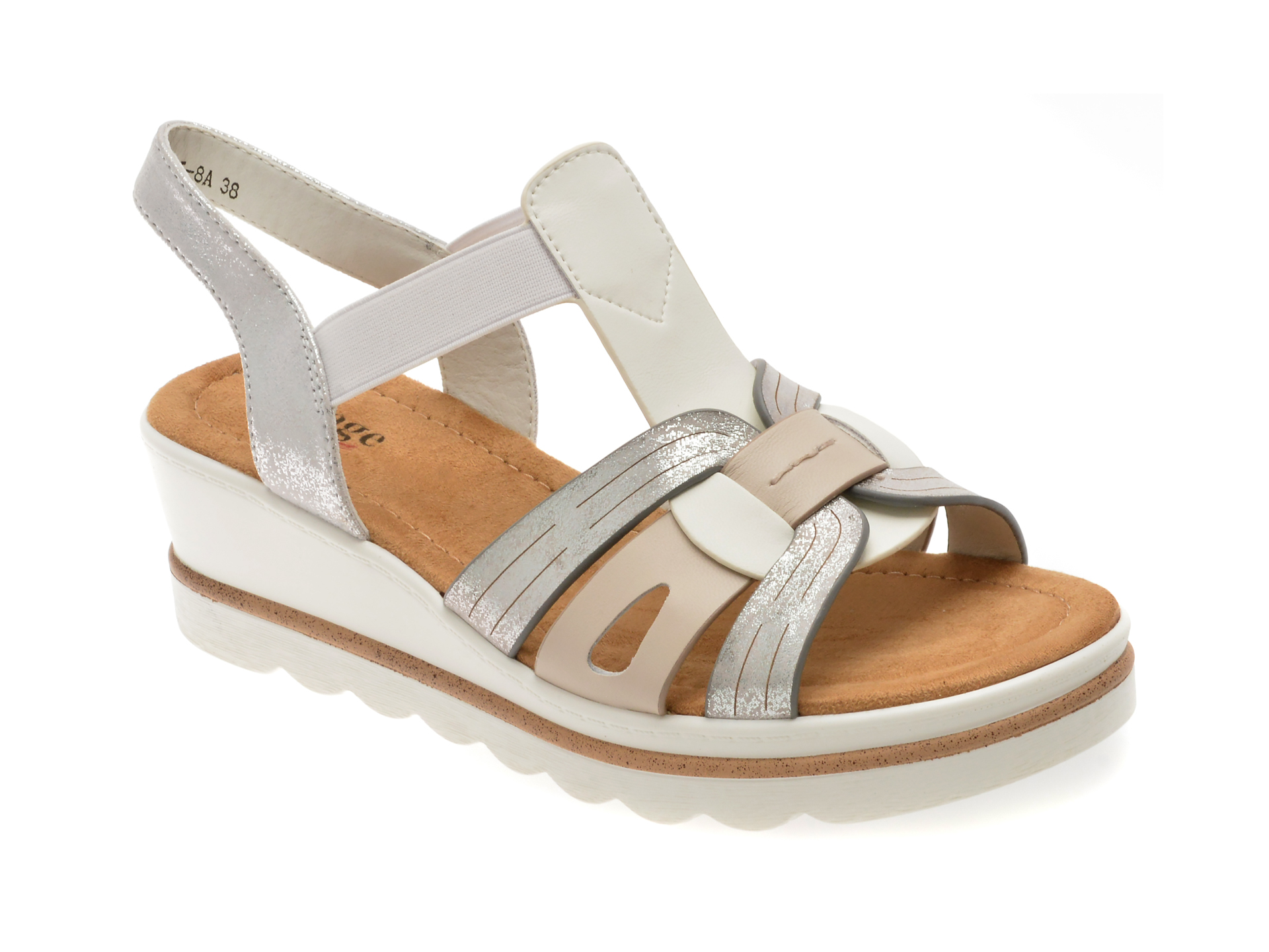 Sandale Image Albe | Eleganță în Piele Naturală
