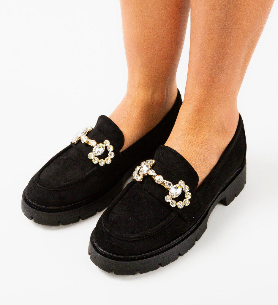 Pantofi Shania Negri - Eleganță Casual Confortabilă