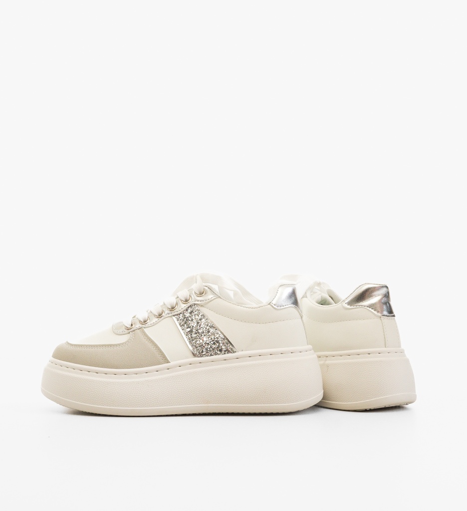 Sneakers Dama Argintii Jose - Stil si Confort - imagine 4