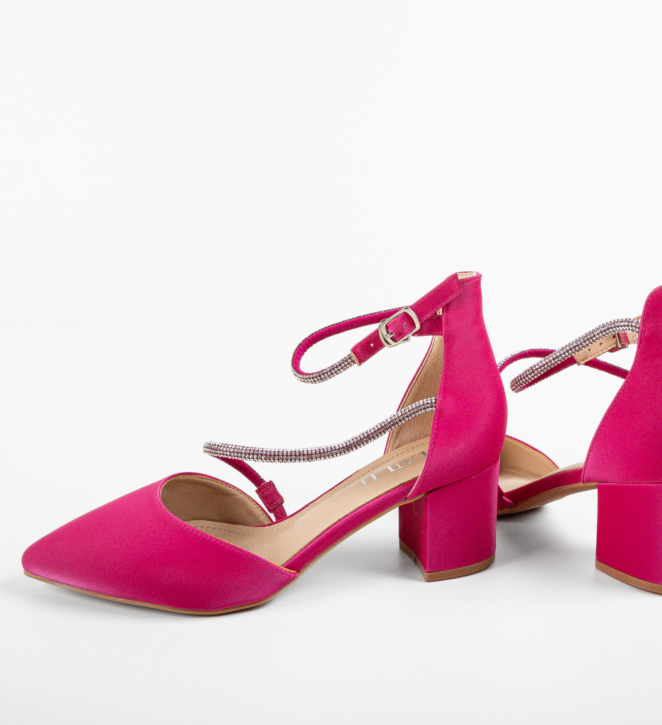 Pantofi Dama Haari Fuchsia cu Toc Eleganți - imagine 7