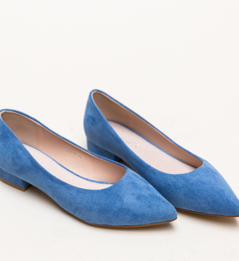 Pantofi Niam Albastri cu Toc Eleganți - imagine 5