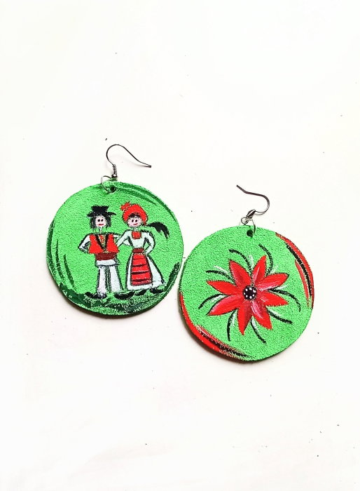 Cercei Handmade Piele Naturală Shopika