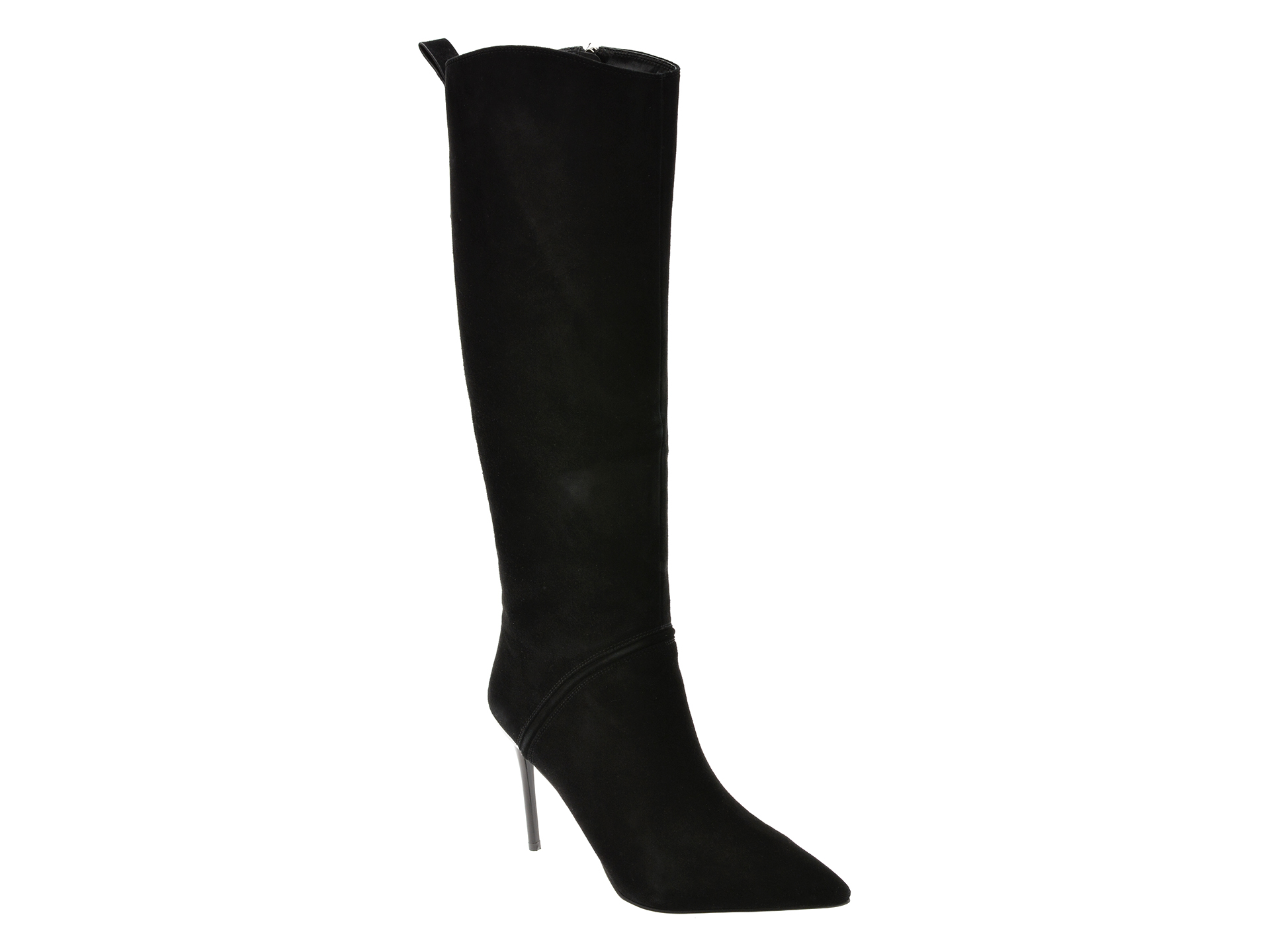 Cizme EPICA negre din piele intoarsa - Eleganță