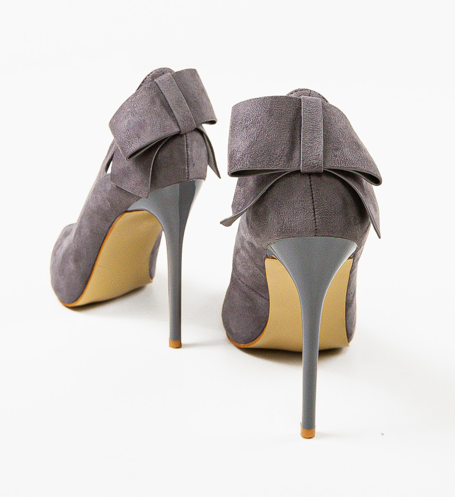 Pantofi cu Toc Gri Pastyc | Eleganță și Stil - imagine 3