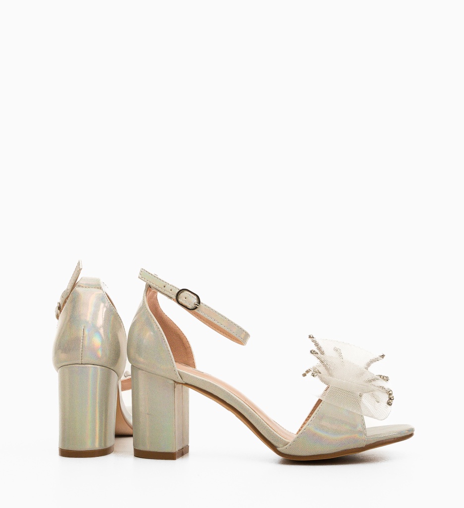 Sandale cu Toc Dyala Argintii | Eleganță Asigurată - imagine 6