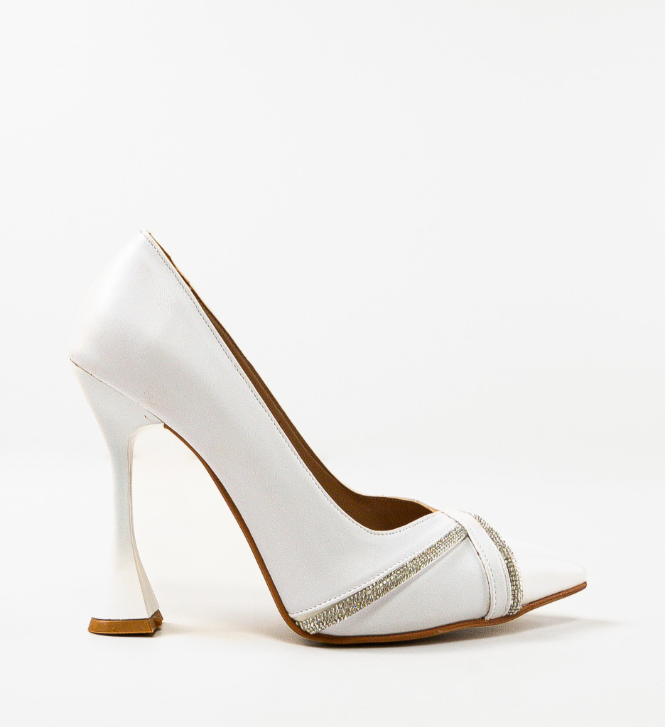 Pantofi cu Toc Albi Revuele | Eleganță și Stil - imagine 4