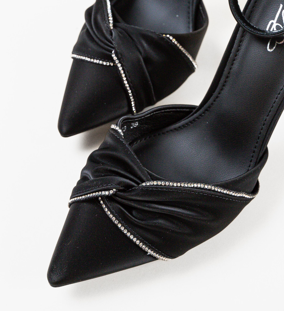 Pantofi Kofen Negri Eleganți cu Toc - imagine 6