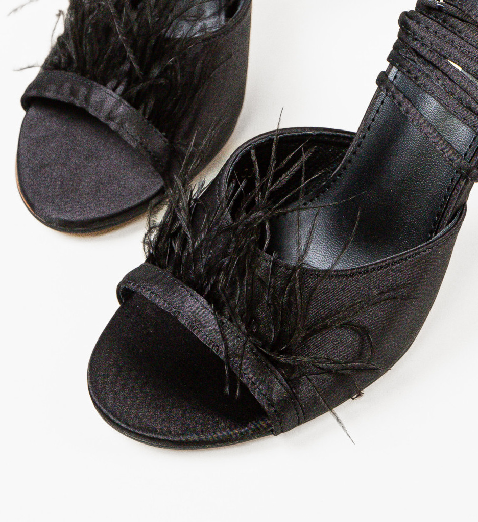 Sandale Toc Kapcev Negre | Design Elegant - imagine 7
