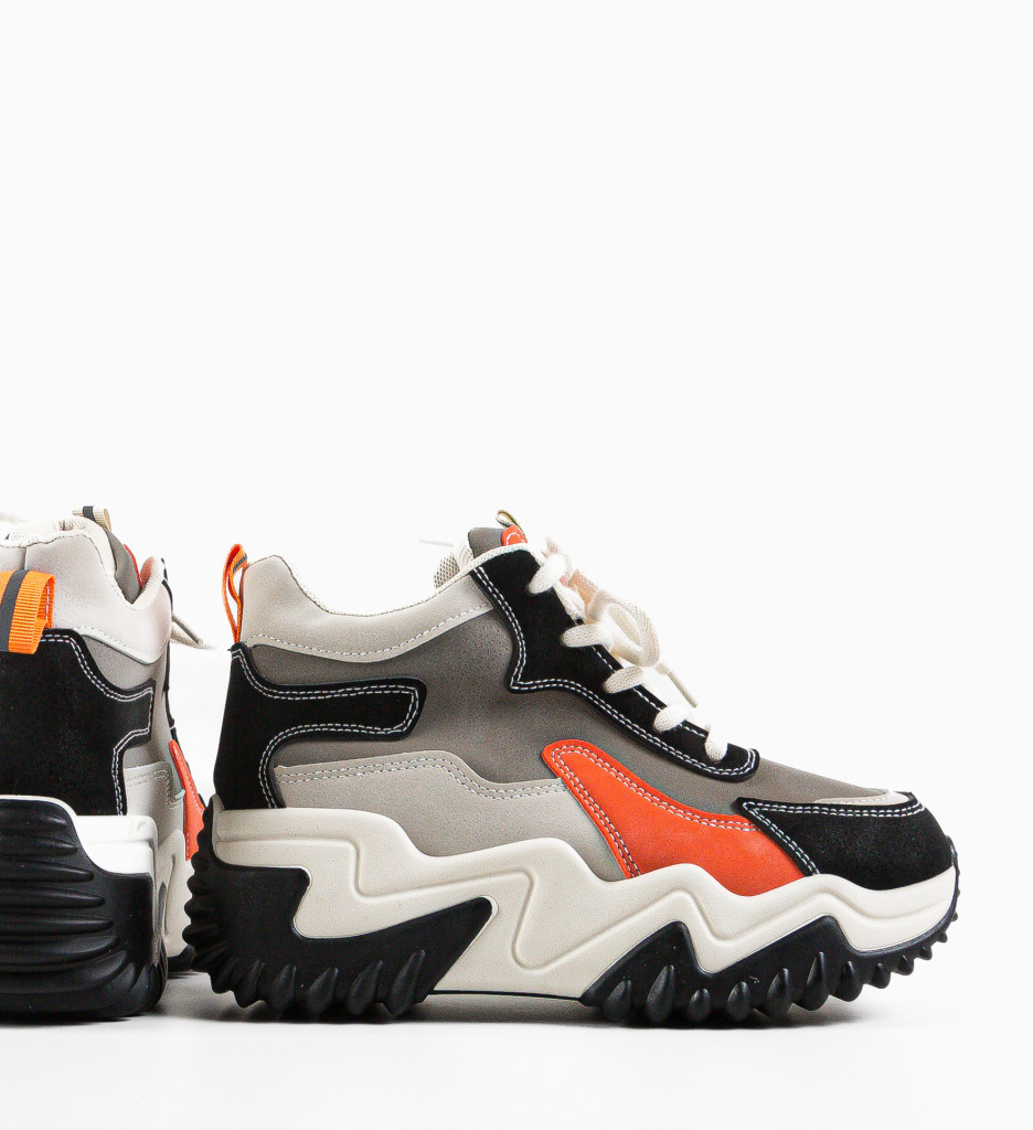 Sneakers Dama Orangyna Gri - Confort Sport - imagine 4