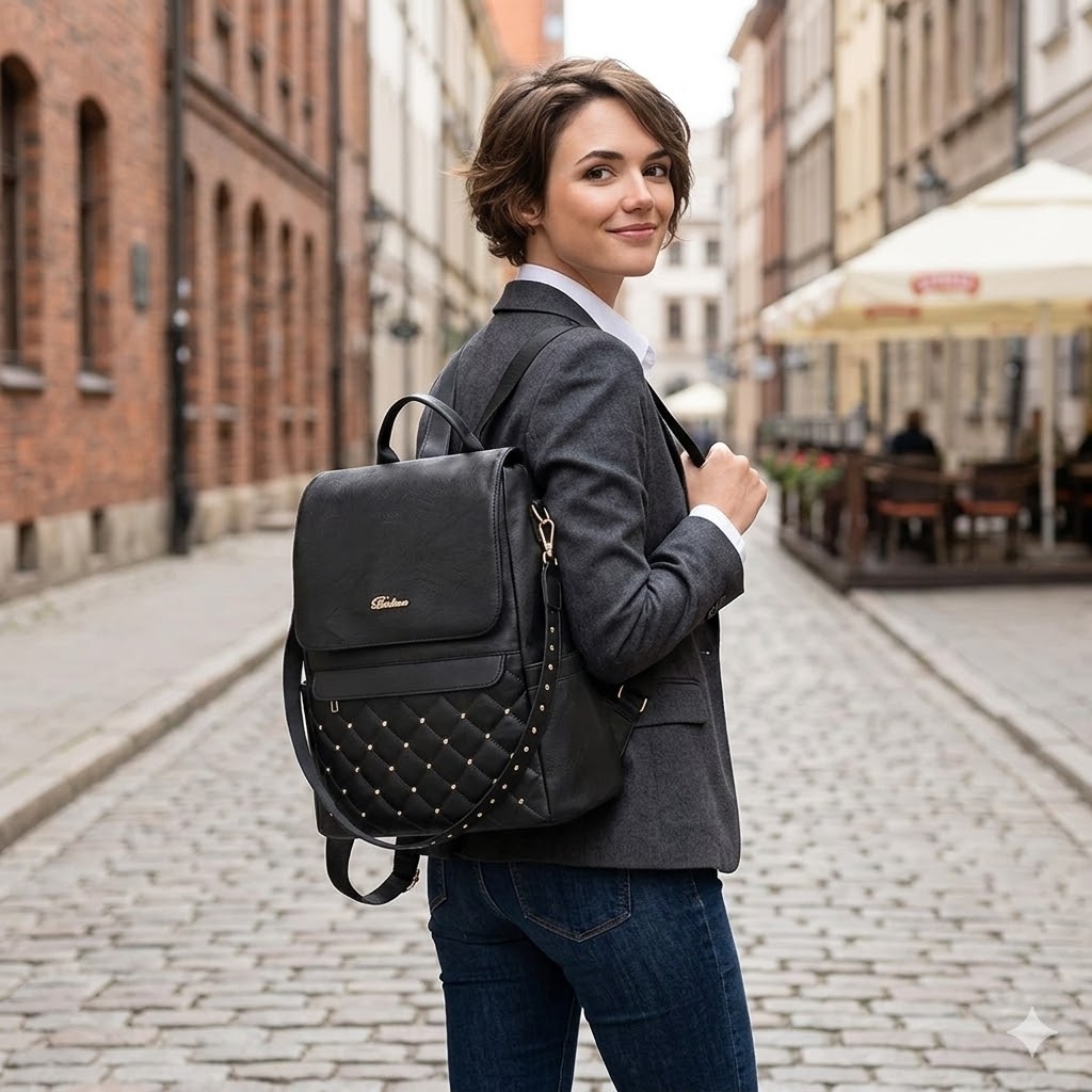 Rucsac Dama Antifurt Delis Elanor GT2636 Negru - imagine 2