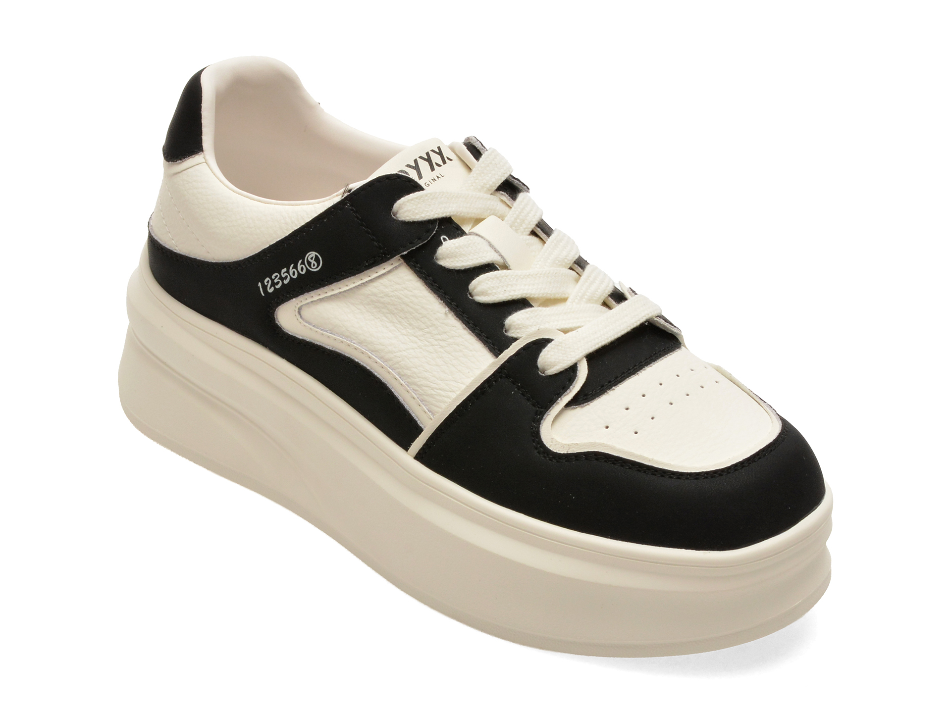 Pantofi Sport GRYXX Alb-Negru Piele Naturală