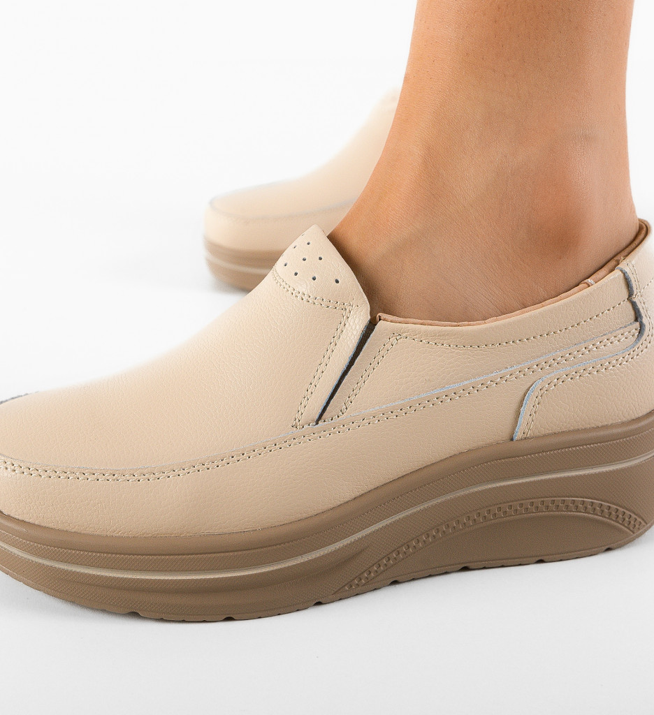 Pantofi Casual Rankin Bej | Confort Zilnic - imagine 5