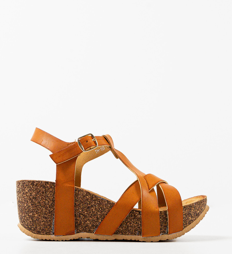 Sandale Platforme Chelsea Camel | Confort & Stil - imagine 5