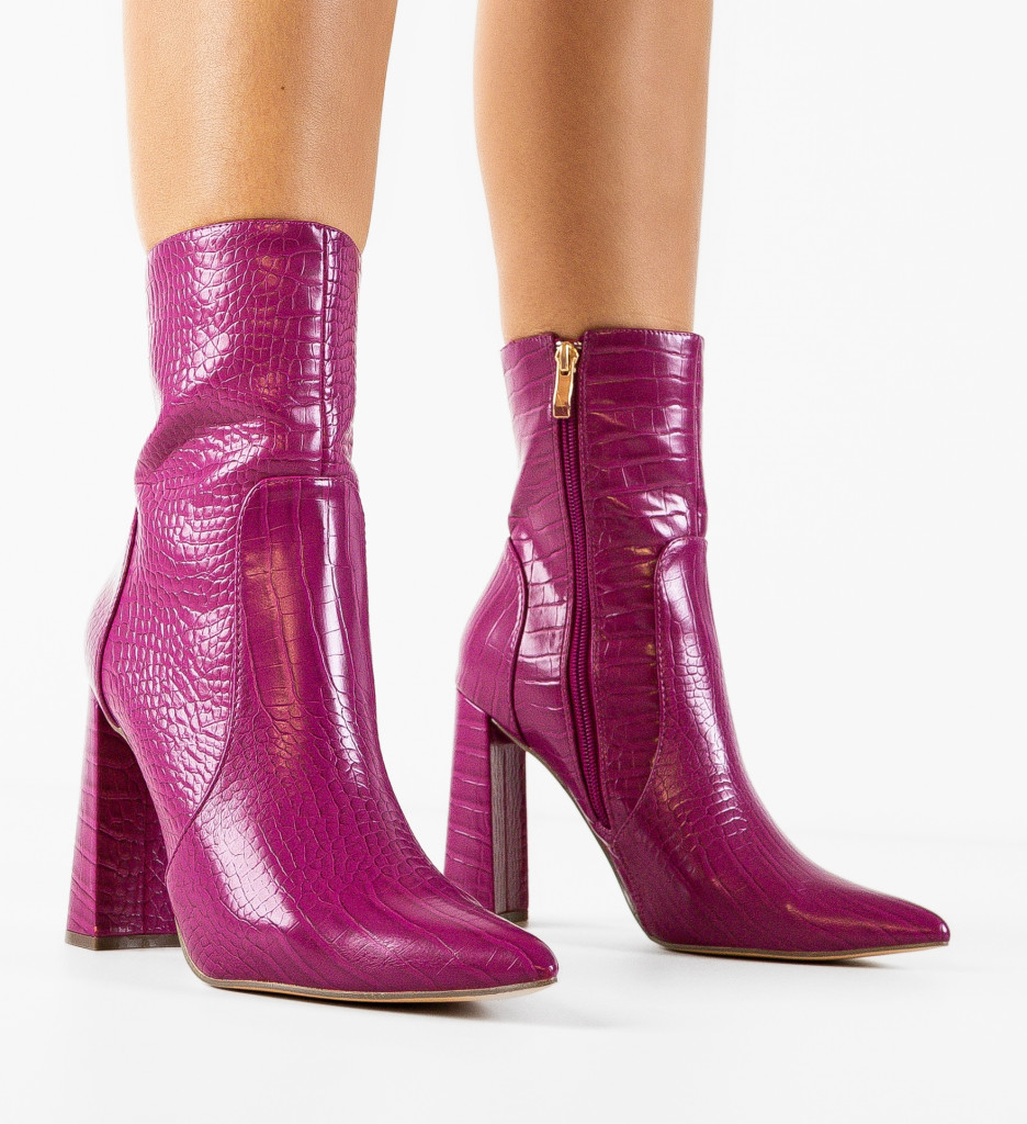 Botine Dama Lutfi Fuchsia | Stil Vibrant