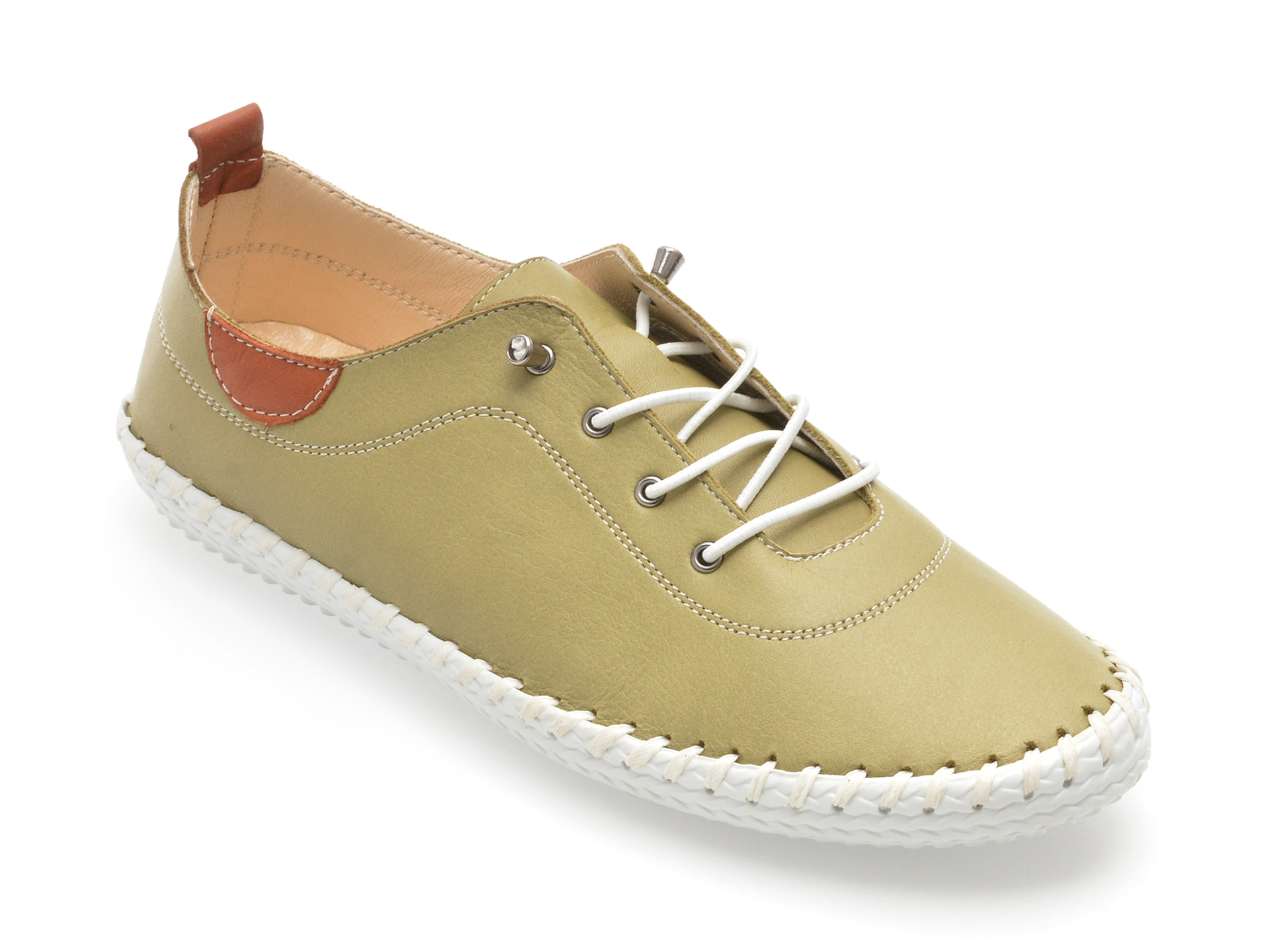 Pantofi SHOOZY Kaki din Piele Naturală - Confort
