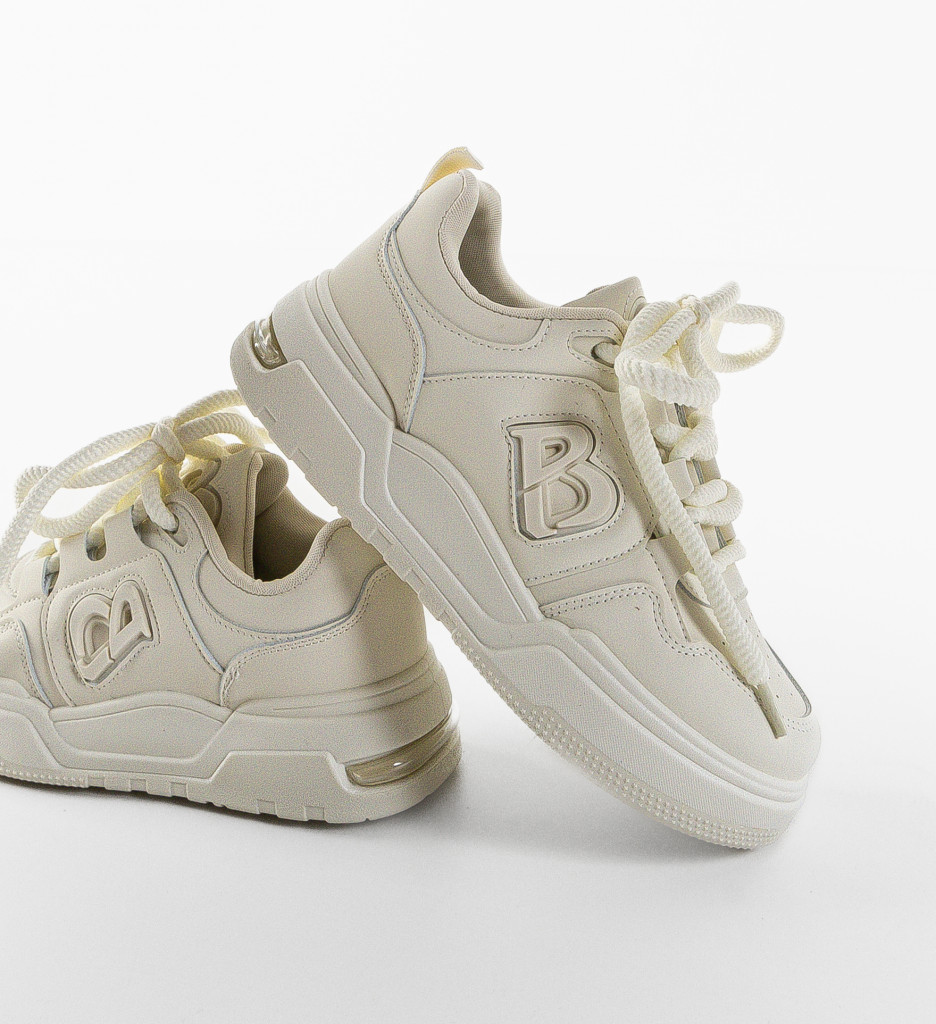 Sneakers Bebybe Bej | Confort și Stil Urban - imagine 7