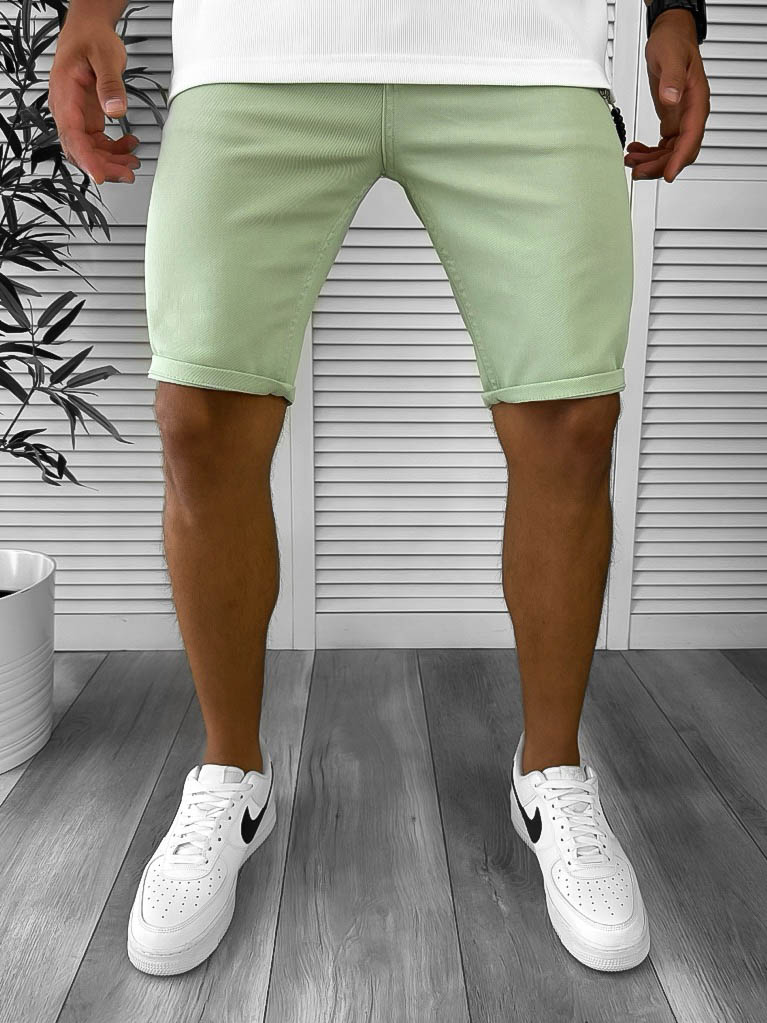 Blugi Scurti Conici Barbati Verzi | Stil Modern