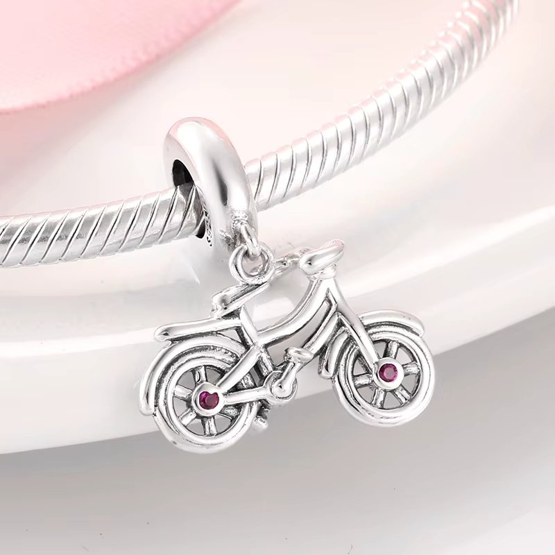 Charm Bicicleta Delis | Argint 925 Placat cu Rodiu - imagine 2