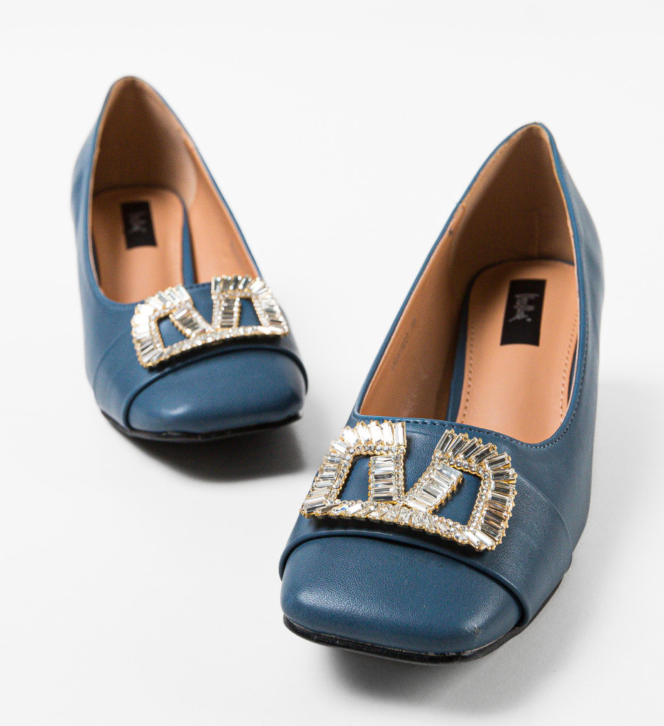 Pantofi Strickl Albastri - Eleganță și Stil - imagine 5