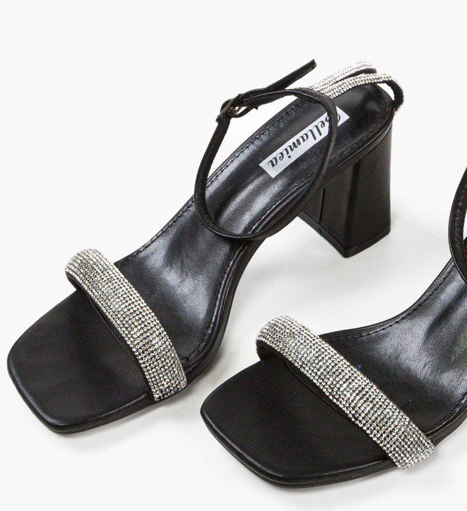 Sandale cu Toc Aqsa Negre - Eleganță și Stil - imagine 6