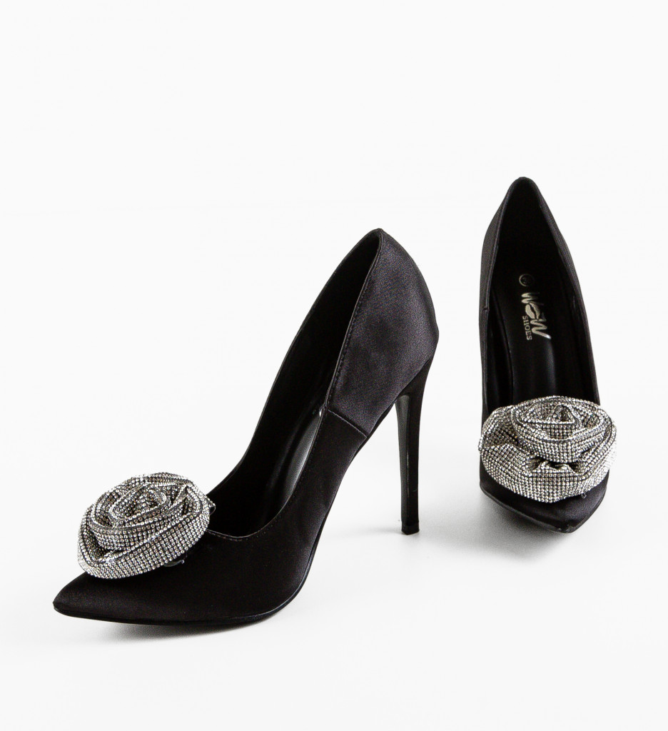 Pantofi Eleganți cu Toc Brany Negri