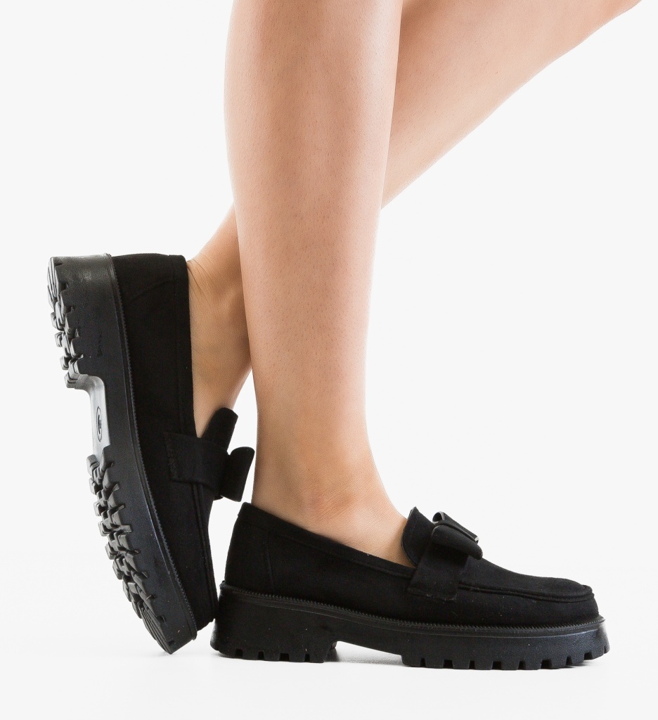 Pantofi Casual Dama Tyrewn Negri | Confort & Stil