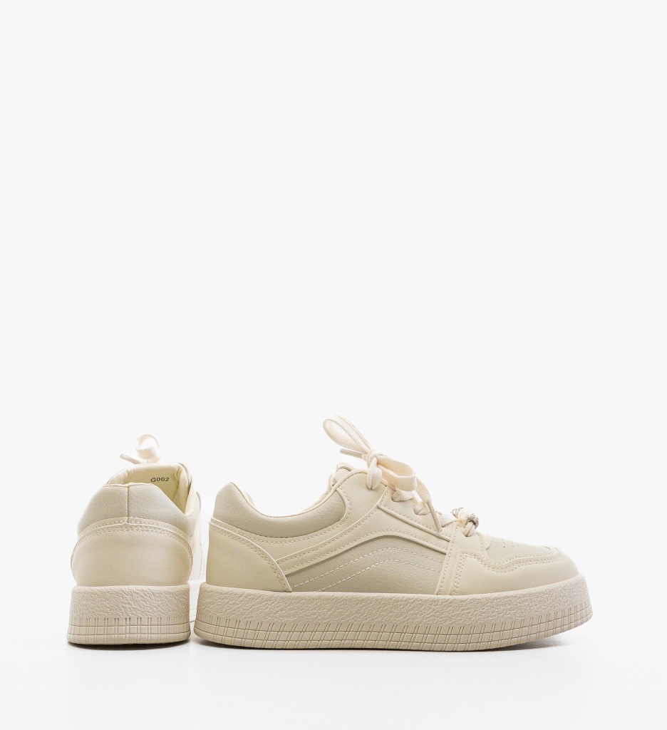 Sneakers Dama Tuly Bej - Confort și Stil Urban - imagine 3