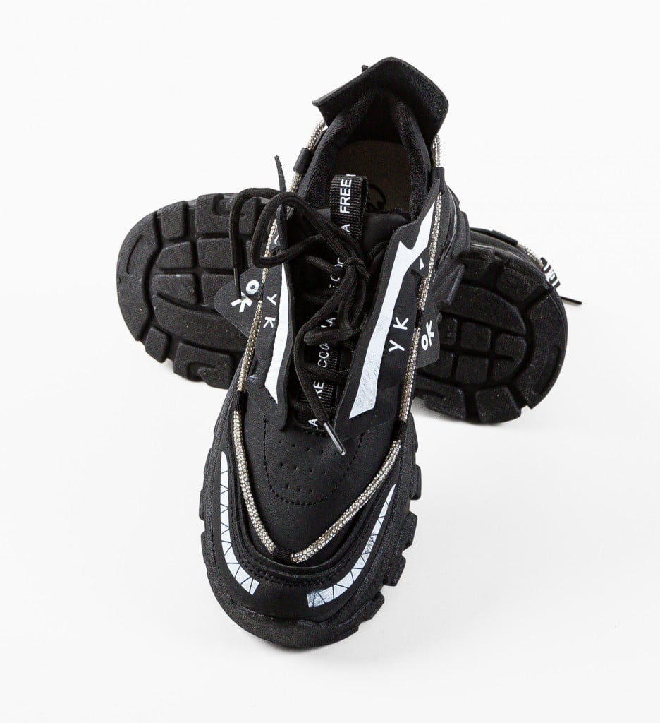 Sneakers Dama Reecola Negri - Confort și Stil - imagine 11