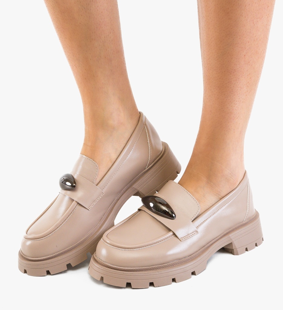 Pantofi Casual Dama Bej | Confort & Eleganță