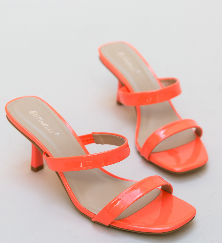 Sandale Draguv Corai cu Toc Elegante - imagine 6