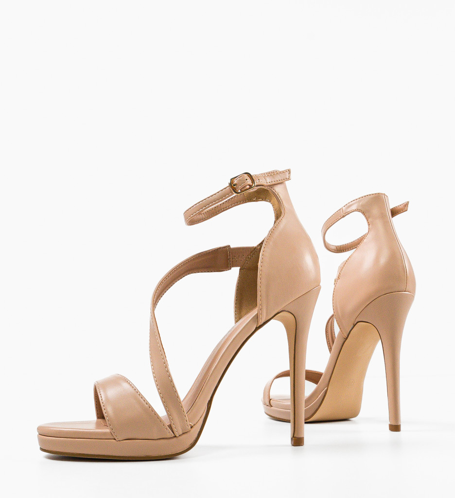 Sandale cu toc Roob Nude - Eleganță și versatilitate - imagine 4