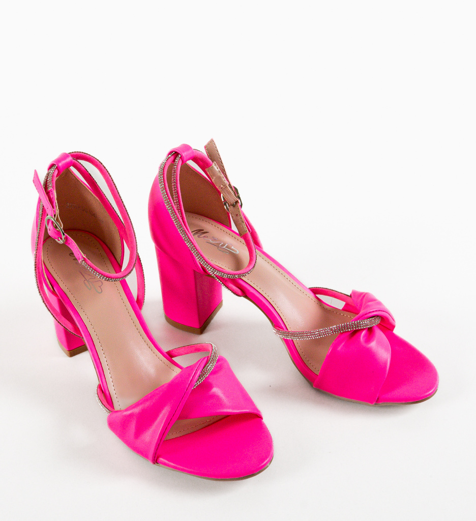 Sandale cu toc Sancre Fuchsia - Eleganță și Stil - imagine 6