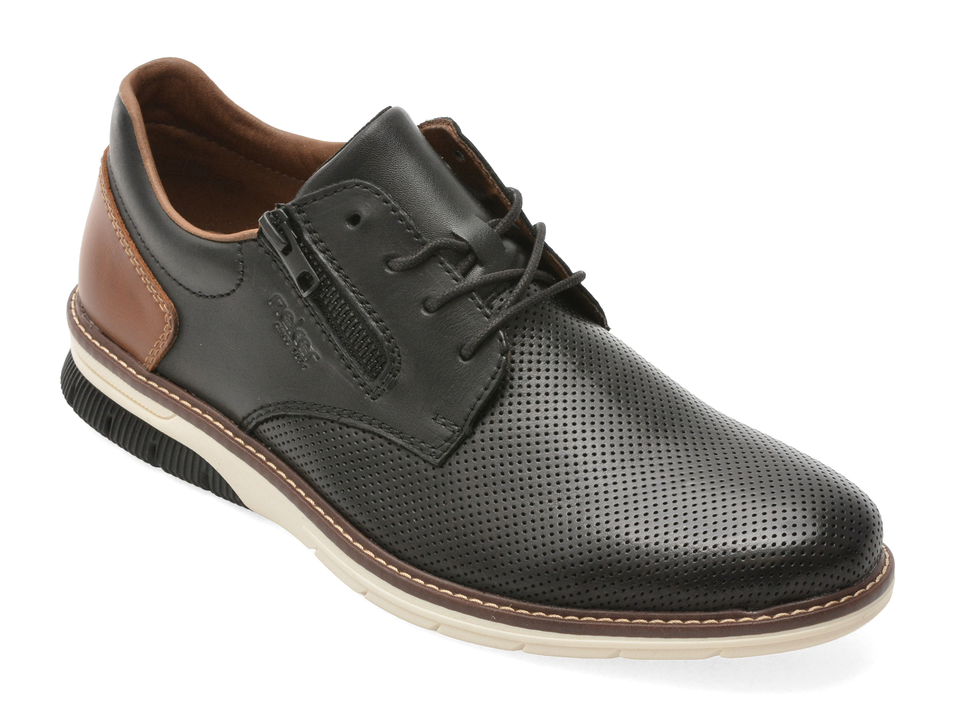 Pantofi Rieker 14412 Negri Piele Naturală