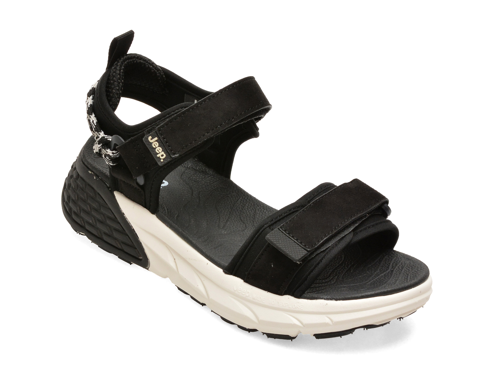 Sandale JEEP Negre Dama Textil Comode