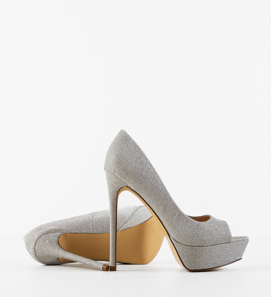 Pantofi cu Toc Argintii Ferguson - Eleganță Asigurată - imagine 5