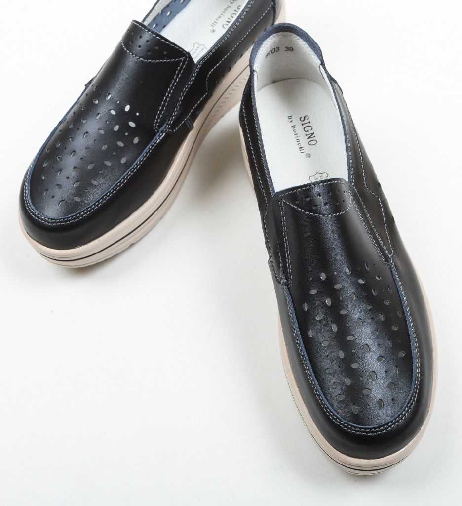 Pantofi Casual Olifram Negri | Confort & Stil - imagine 6