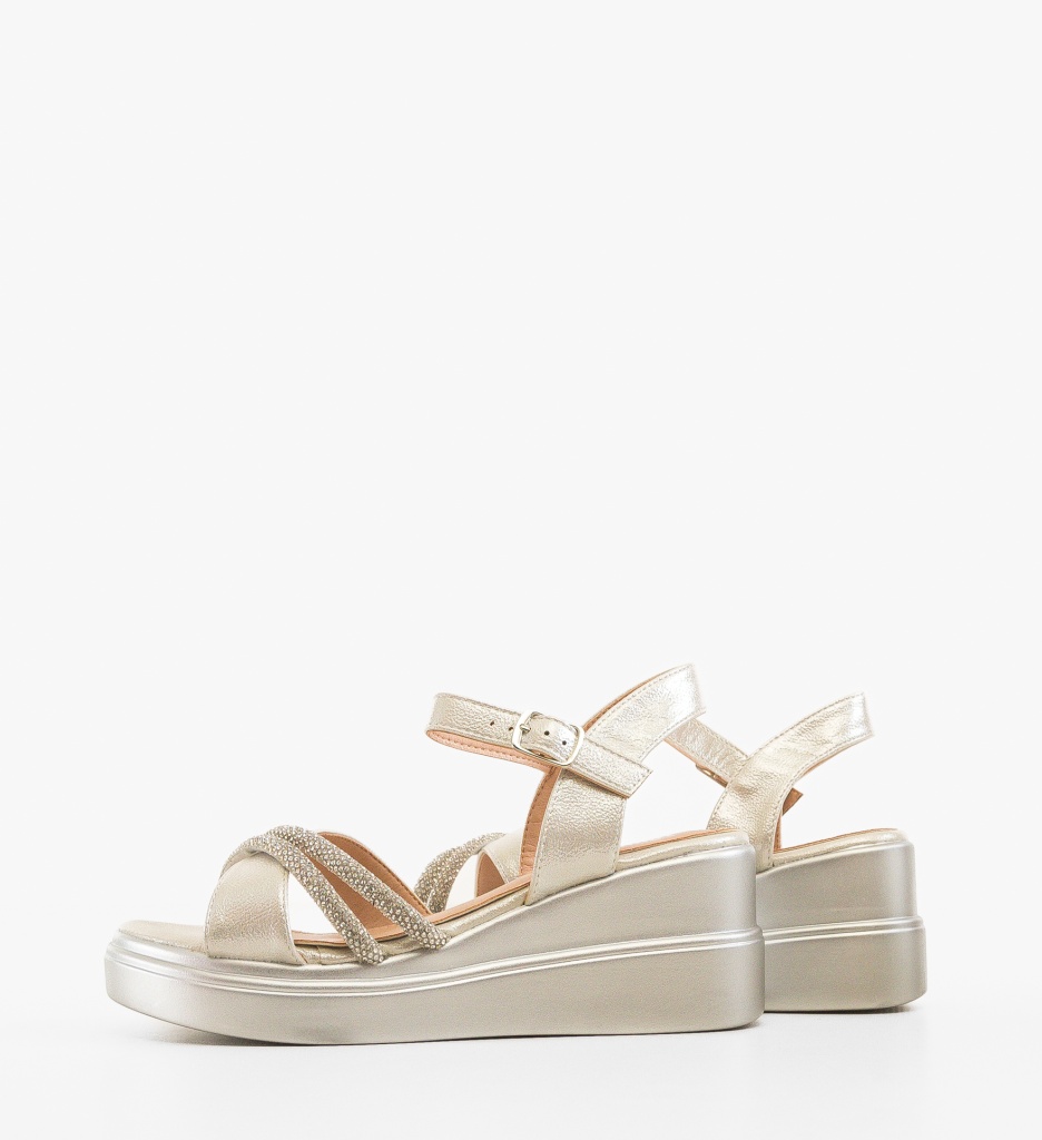 Platforme Dama Mykfa Argintii - Eleganță și Confort - imagine 4