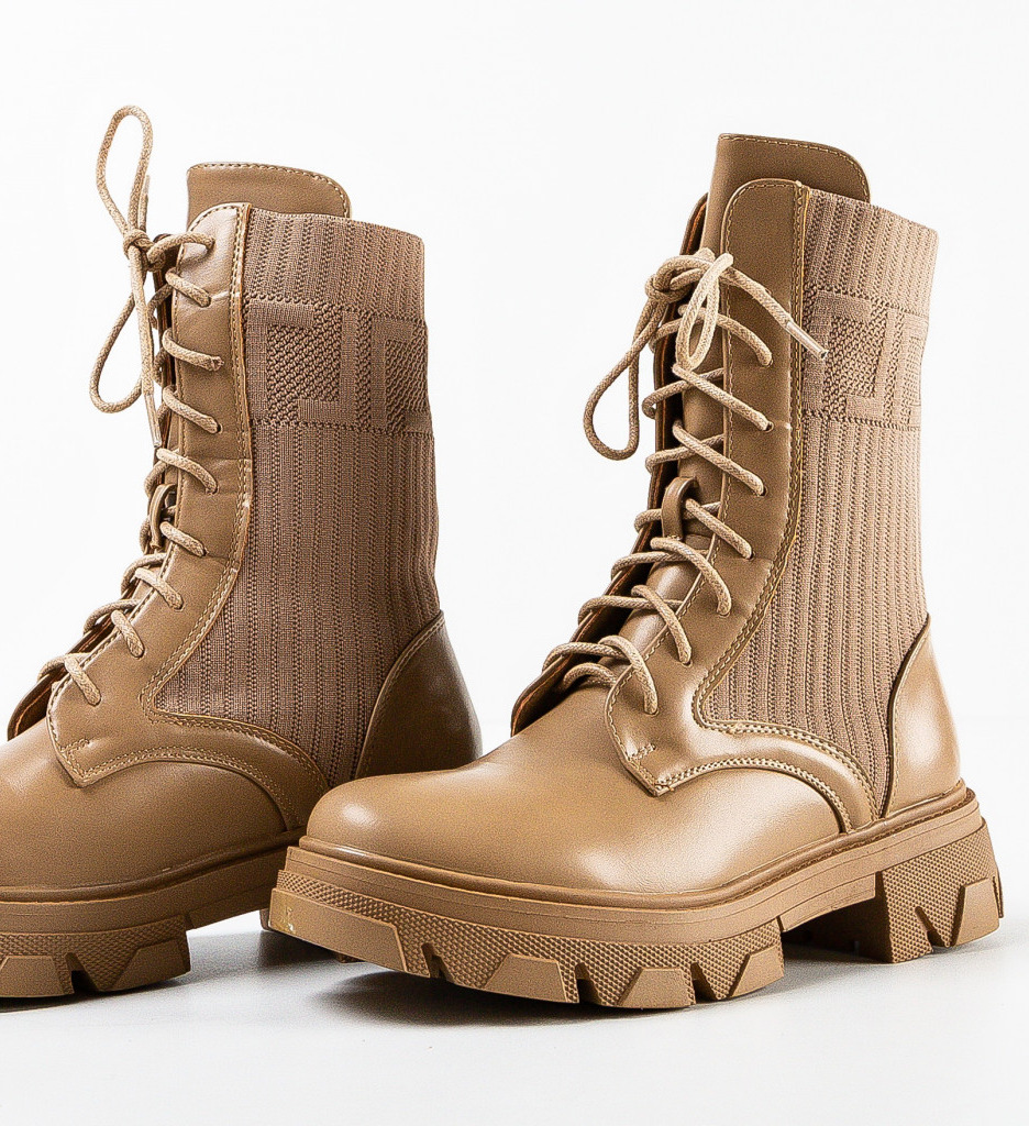Ghete Dama Levy Khaki | Stil si Confort - imagine 6