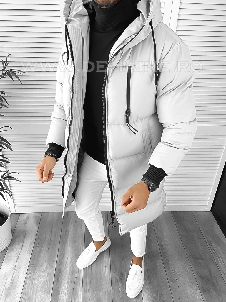 Geacă Bărbați Groasă Iarnă Gri DEF8041B