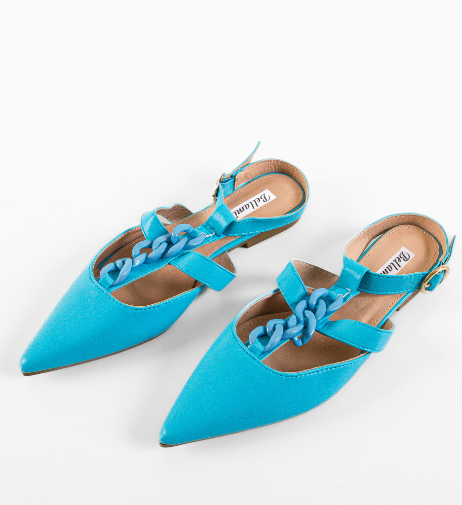Balerini Albastri Dama Confort Casual - imagine 5