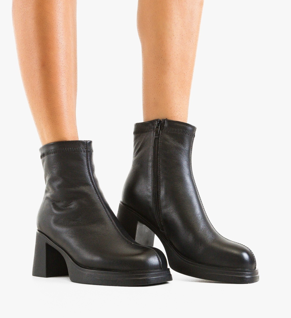 Botine Dama Tafta Negre - Eleganță și Stil - imagine 4