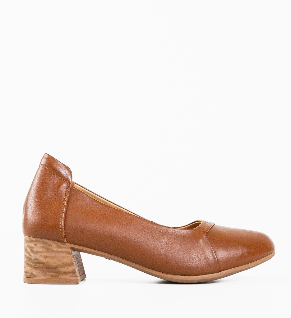 Pantofi Toc Hebba Camel - Eleganță și Stil - imagine 2