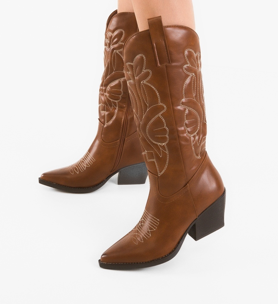 Cizme Dama Austin Camel - Eleganță și Confort - imagine 2