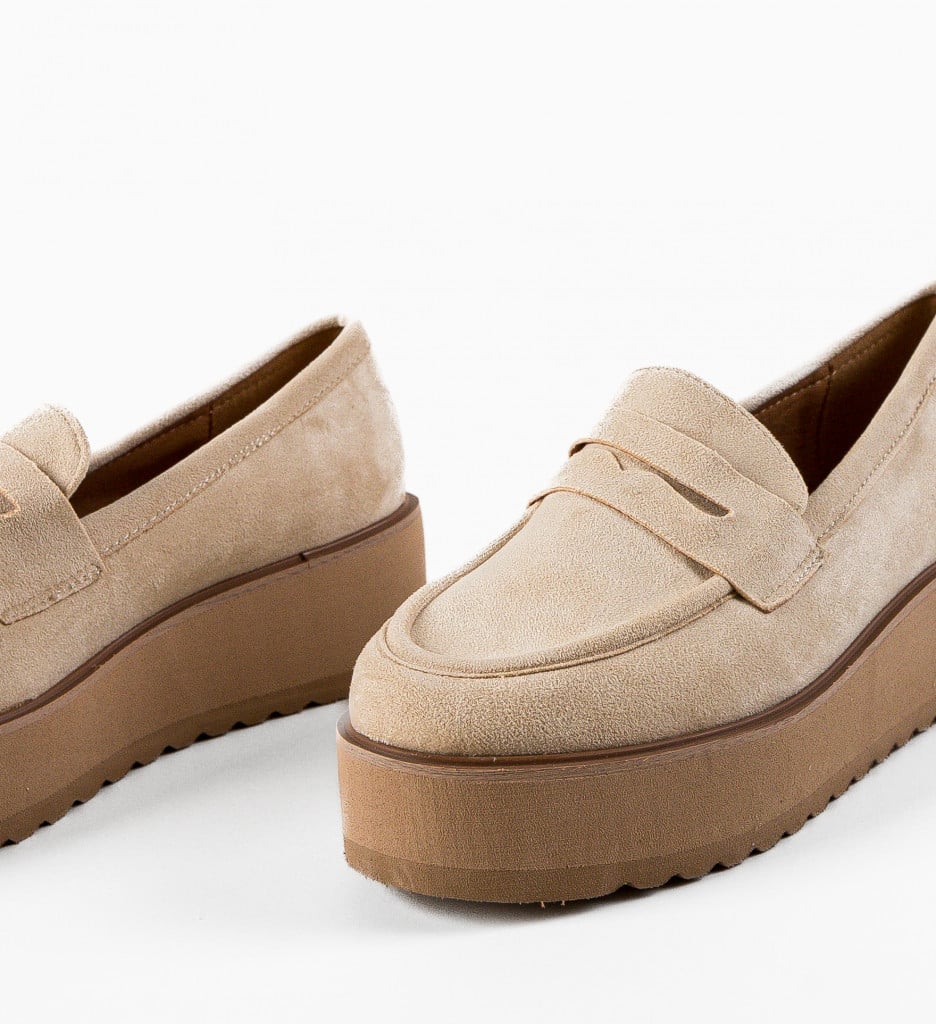 Pantofi Casual Dama Weser Bej - Confort Zi cu Zi - imagine 12