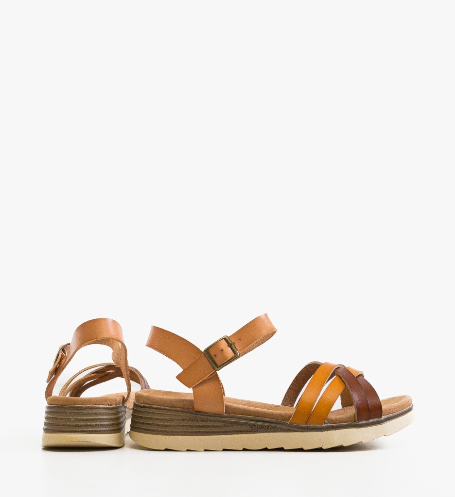 Sandale Dama Usha Camel - Eleganță și Confort - imagine 3