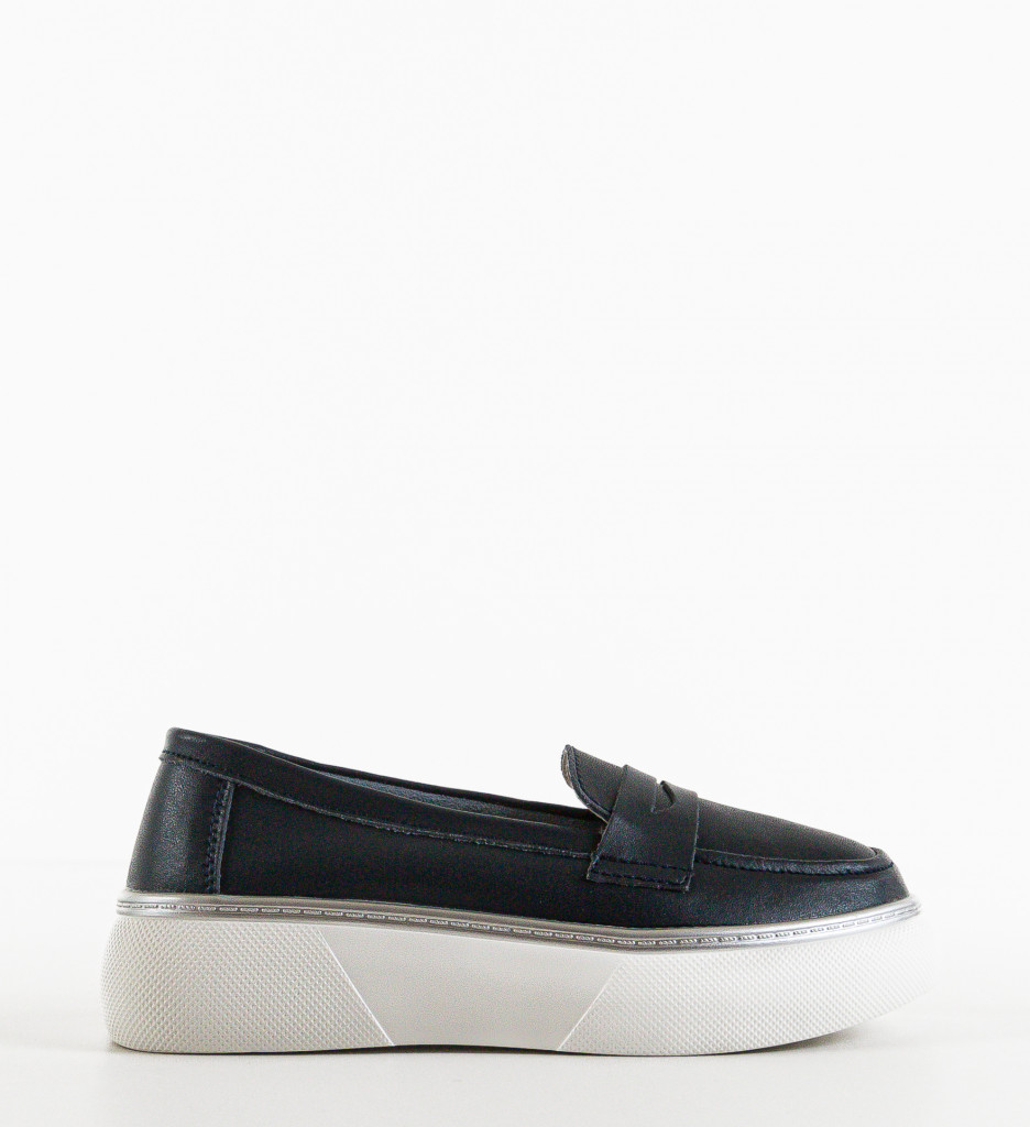 Pantofi Casual Dama Prossy Bleumarin Confort - imagine 3