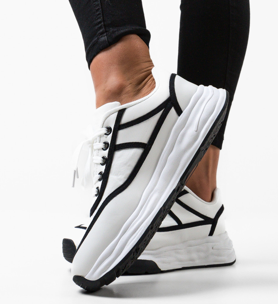 Sneakers Dama Zakaria Albi - Confort si Stil - imagine 3