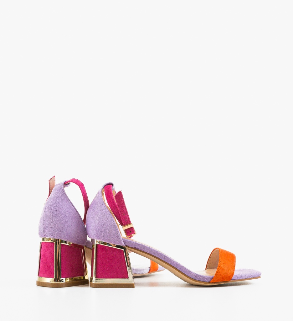 Sandale cu Toc Bryan Portocalii | Eleganță de Vară - imagine 2