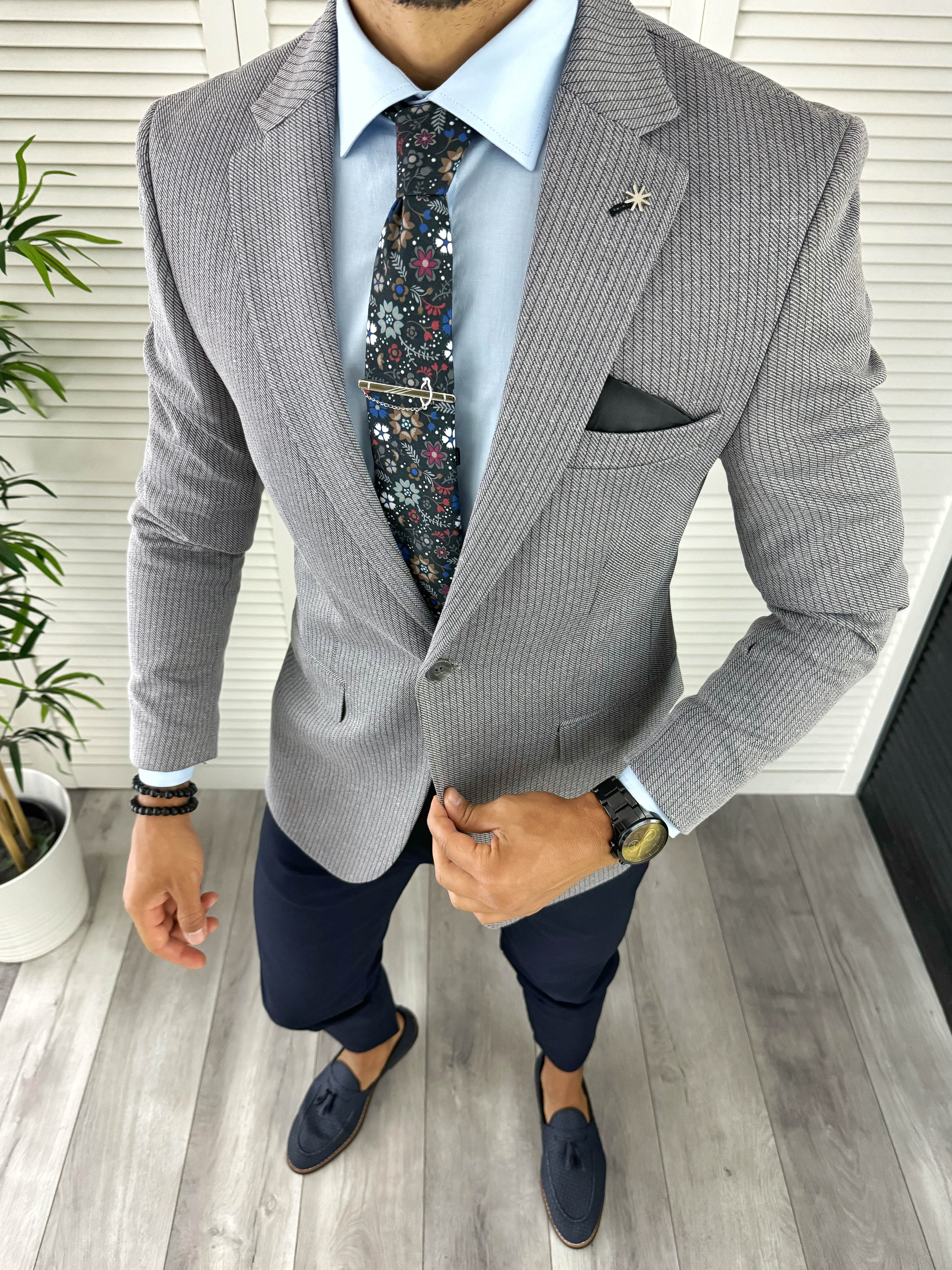 Sacou Barbati Slim Fit Elegant Office