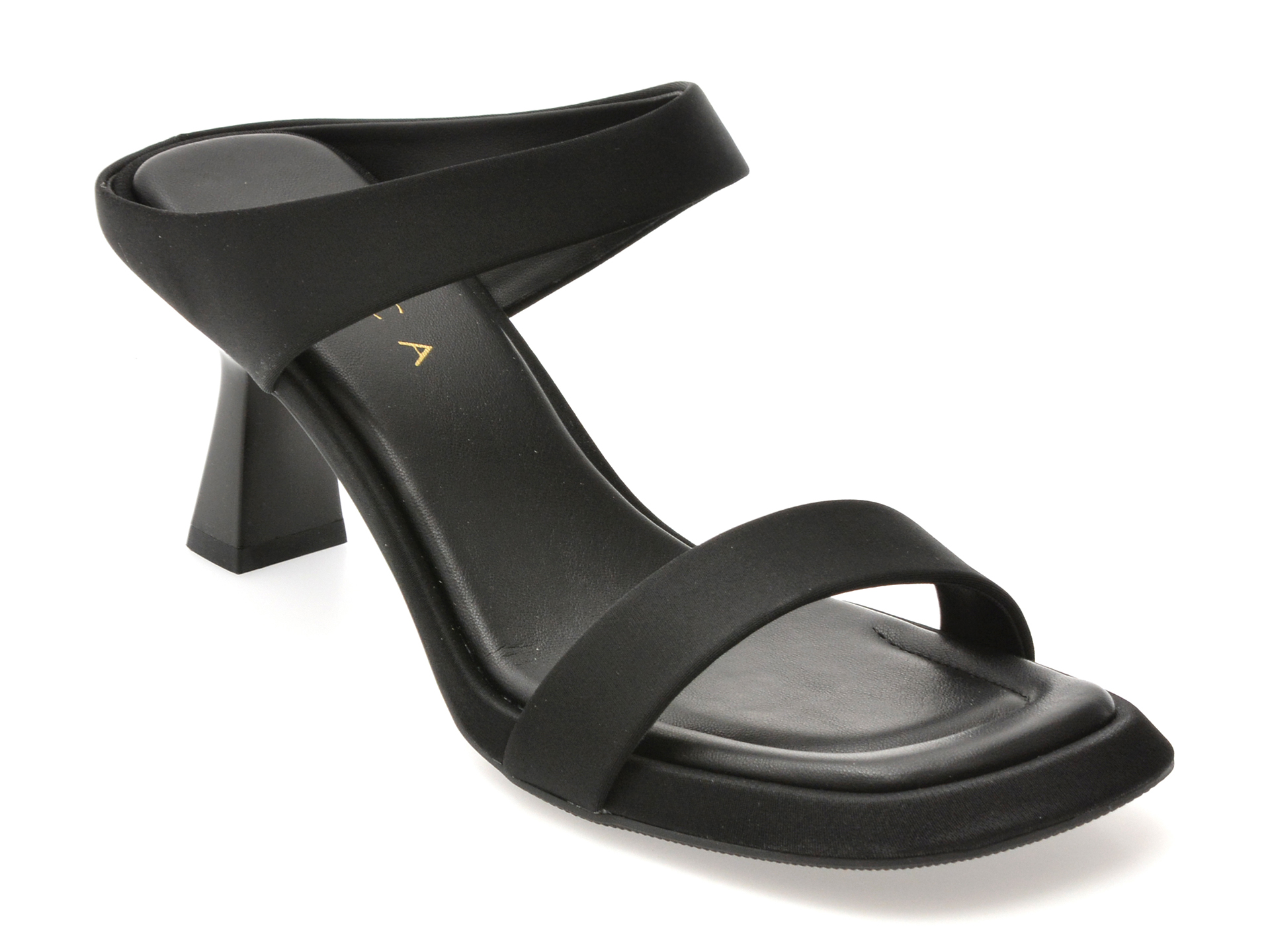 Papuci EPICA negri confortabili - slip-on textil